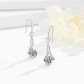 CZ Zircon Drop Earring 925 Silver Wedding Earrings